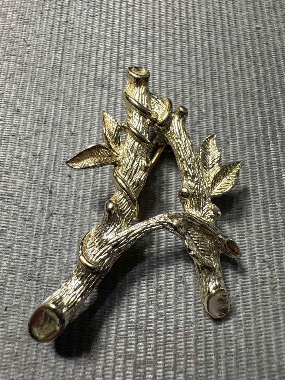 Sarah Coventry Silver Tone Branch & Leaf Brooch